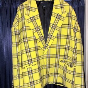 ASOS Design Men’s Yellow Checkered Blazer